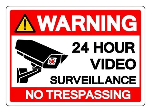 CCTV Surveillance Signs with Graphics