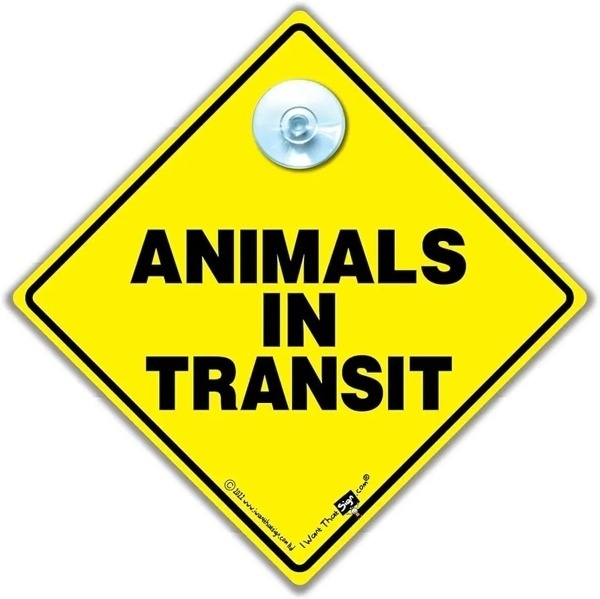 Vehicle in Transit Sign