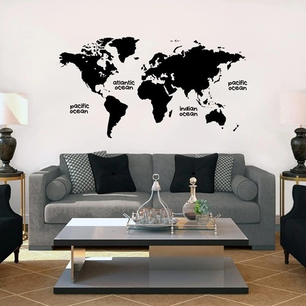 World Map Sticker