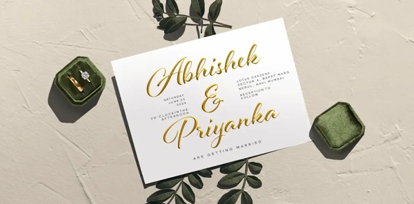 Invitations / Announcements Matte Lamination + Gold / Silver Foil