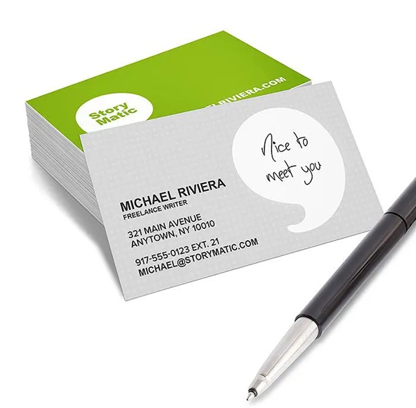 Writable Business Cards