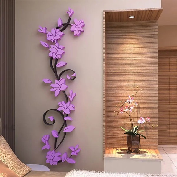 3D Floral Wall Stickers