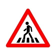 Pedestrian Crossing Ahead Sign