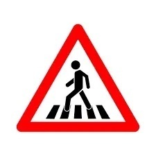 Pedestrian Crossing Ahead Sign