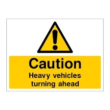 Heavy Vehicle Ahead Sign