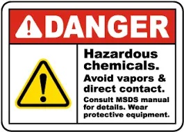 Hazardous Material Handling Warning Signs