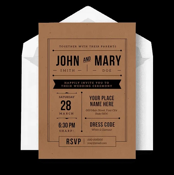 Invitations / Announcements 18pt Kraft Paper